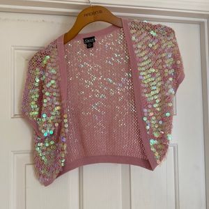 Cropped Sequin Sweater